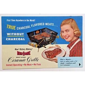 VTG 1950s Bernz-O-Matic‎ Ceramic Grille Advertising Brochure James Beard Recipes